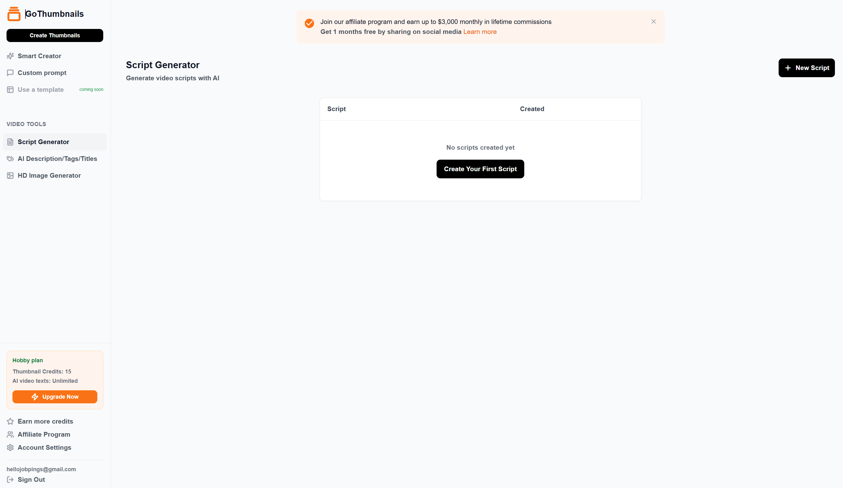 AI Video Hook Generator - Professional content creator using GoThumbnails AI tool to generate engaging YouTube video hooks for maximum viewer retention and engagement